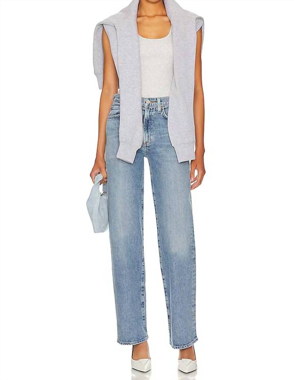 NEW AGOLDE harper midrise relax straight jean in flash